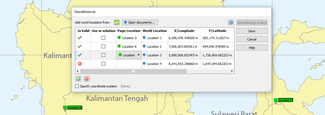 MAPublisher georeferencer