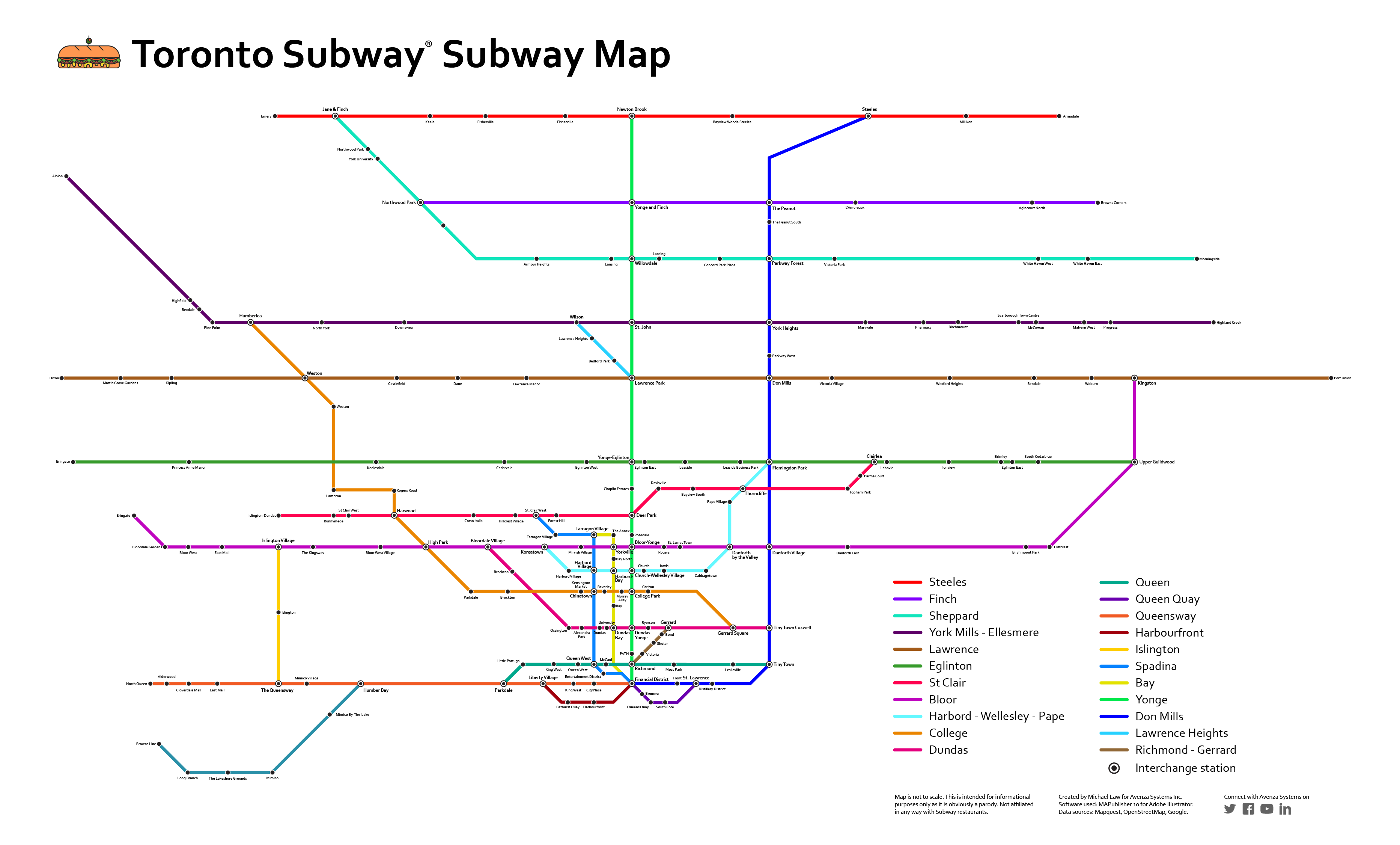 Toronto Subway subway map