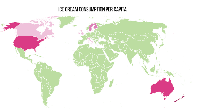 Ice Cream Consumption Maps