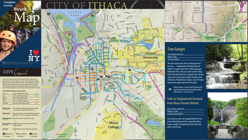 Steve Spindler's City of Ithaca bike map
