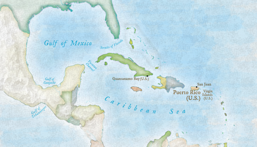 Steve Spindler's map of U.S. territories in the Caribbean