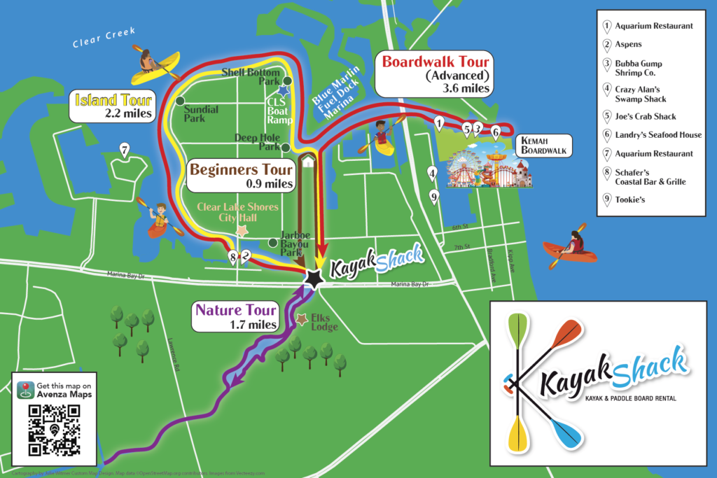 Kayak Shack map by Julie Witmer using MAPublisher