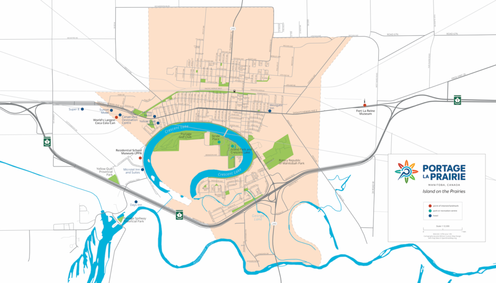 Portage La Prairie map by Julie Witmer using MAPublisher