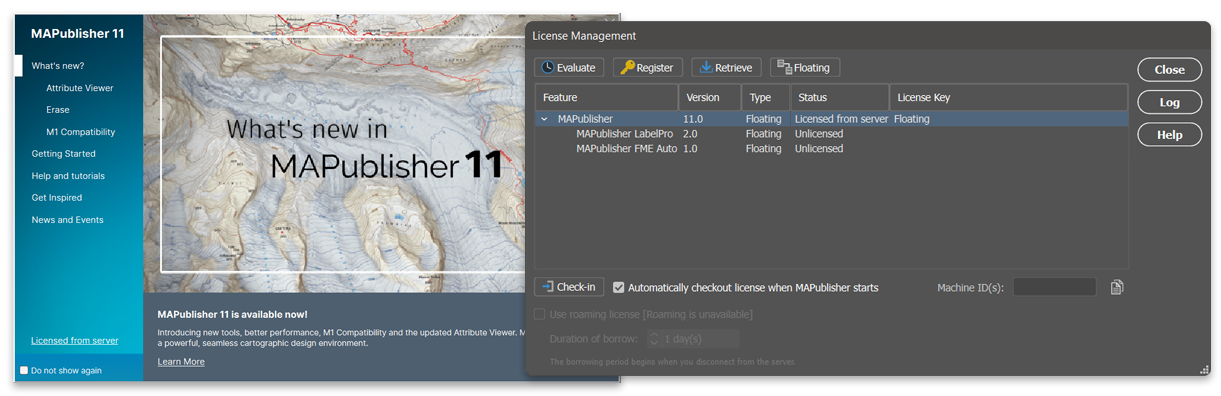 MAPublisher 11 Licensing