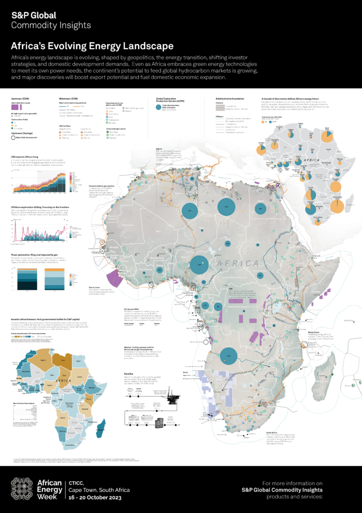 Africa's Evolving Energy Landscape by Ginny Mason second runner-up of the Avenza Map Contest 2023